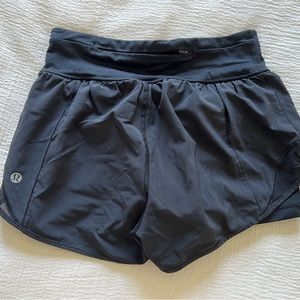 Lululemon black running shorts size 4